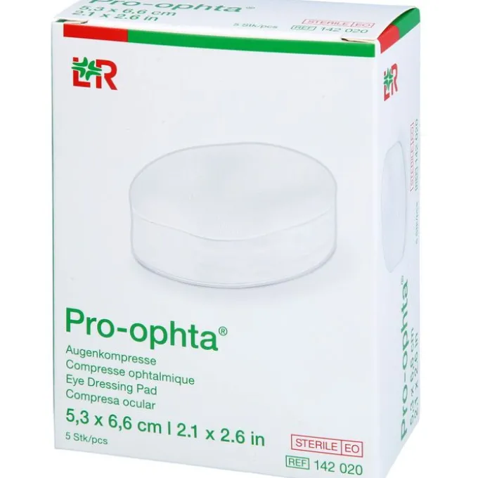 PRO-OPHTA Augenkompressen 5,3x6,6 cm steril 5 St