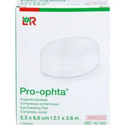 PRO-OPHTA Augenkompressen 5,3x6,6 cm steril 5 St