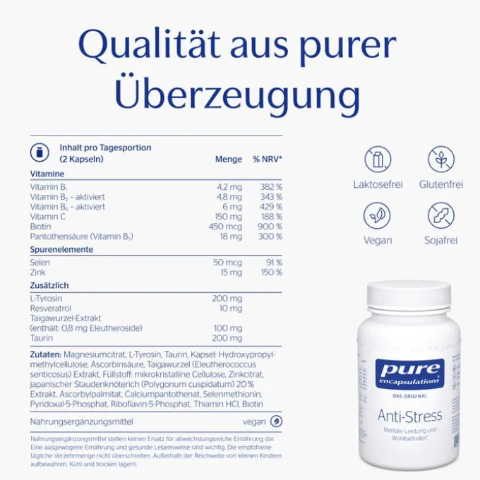 PURE ENCAPSULATIONS Anti-Stress Pure 365 Kapseln 60 Stück