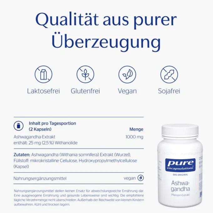 PURE ENCAPSULATIONS Ashwagandha Kapseln 60 Stück