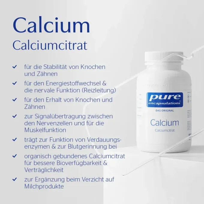 PURE ENCAPSULATIONS Calcium Calciumcitrat Kapseln 90 Stück