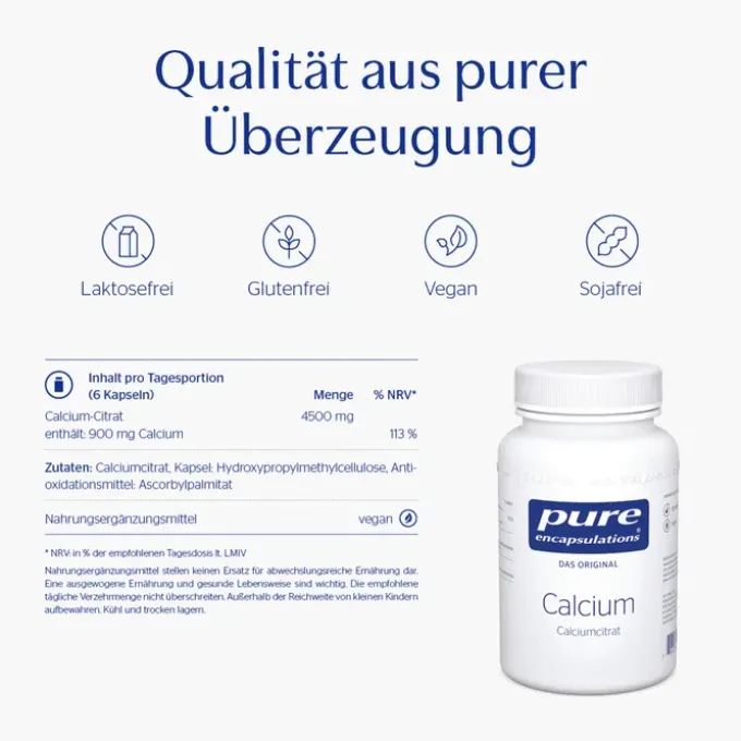 PURE ENCAPSULATIONS Calcium Calciumcitrat Kapseln 90 Stück
