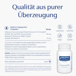 PURE ENCAPSULATIONS Curcumin mit Bioperine Kapseln 120 Stück