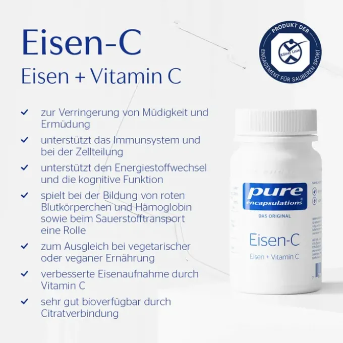 PURE ENCAPSULATIONS Eisen C Kapseln 60 Stück