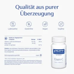 PURE ENCAPSULATIONS Eisen C Kapseln 60 Stück