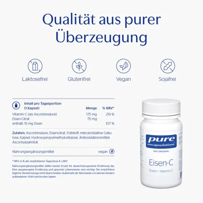 PURE ENCAPSULATIONS Eisen C Kapseln 60 Stück