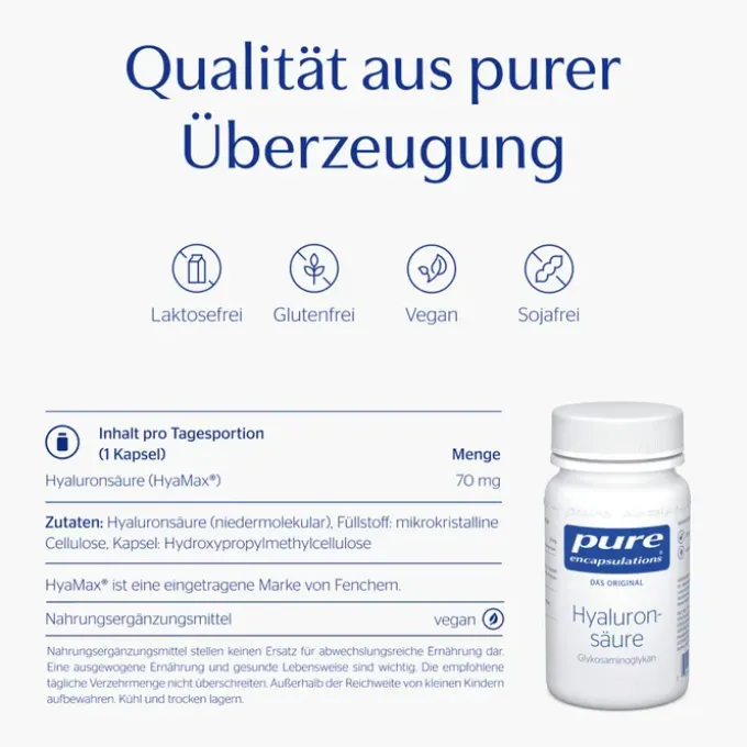 PURE ENCAPSULATIONS Hyaluronsäure Kapseln 60 Stück
