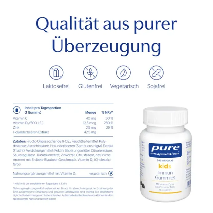 PURE ENCAPSULATIONS Kids Immun Gummies 60 Stück