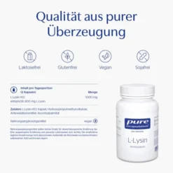 PURE ENCAPSULATIONS L-Lysin Kapseln 90 Stück