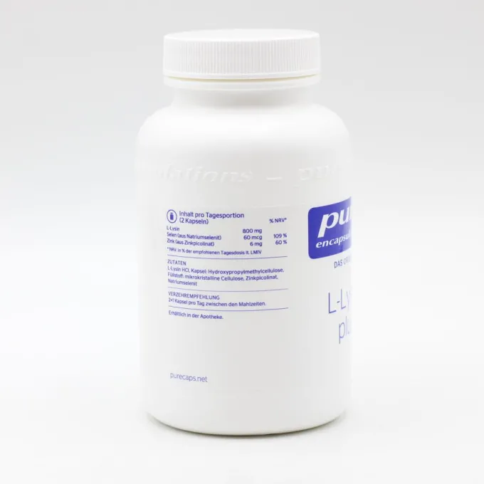 PURE ENCAPSULATIONS L-Lysin plus Kapseln 90 Stück