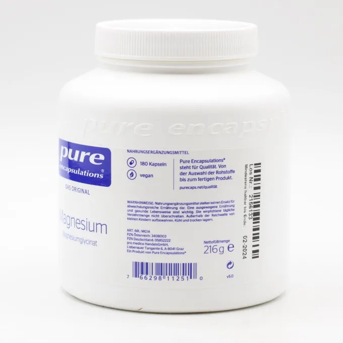 PURE ENCAPSULATIONS Magnesium Magn.Glycinat Kaps. 180 Stück