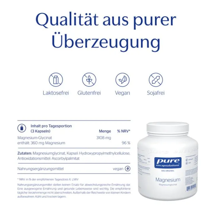 PURE ENCAPSULATIONS Magnesium Magn.Glycinat Kaps. 180 Stück
