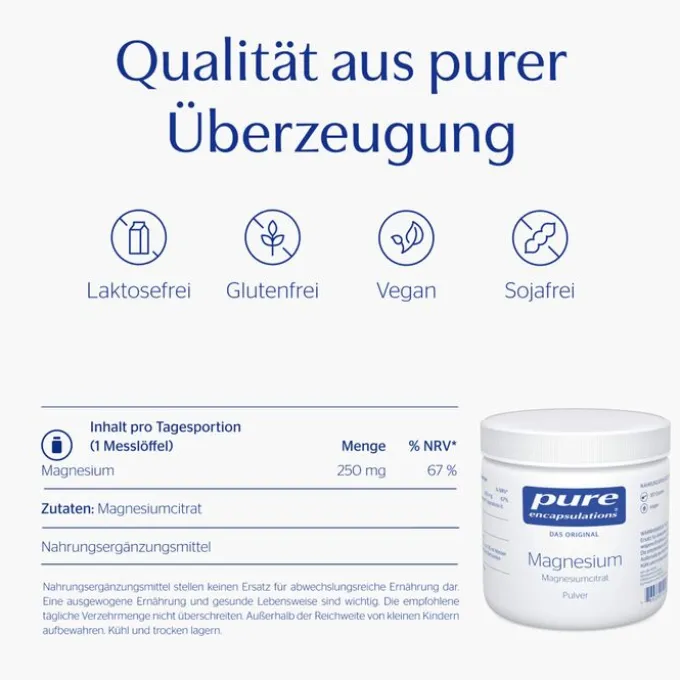 PURE ENCAPSULATIONS Magnesium Magn.Citrat Pulver 107 g