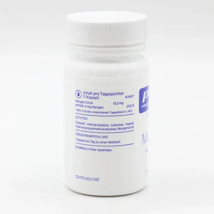 PURE ENCAPSULATIONS Mangan Mangancitrat Kapseln 60 Stück