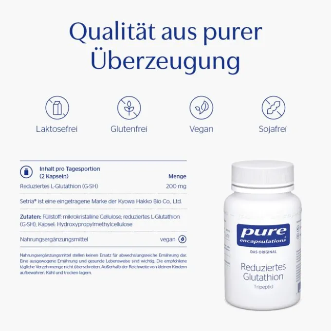 PURE ENCAPSULATIONS reduziertes Glutathion Kapseln 60 Stück