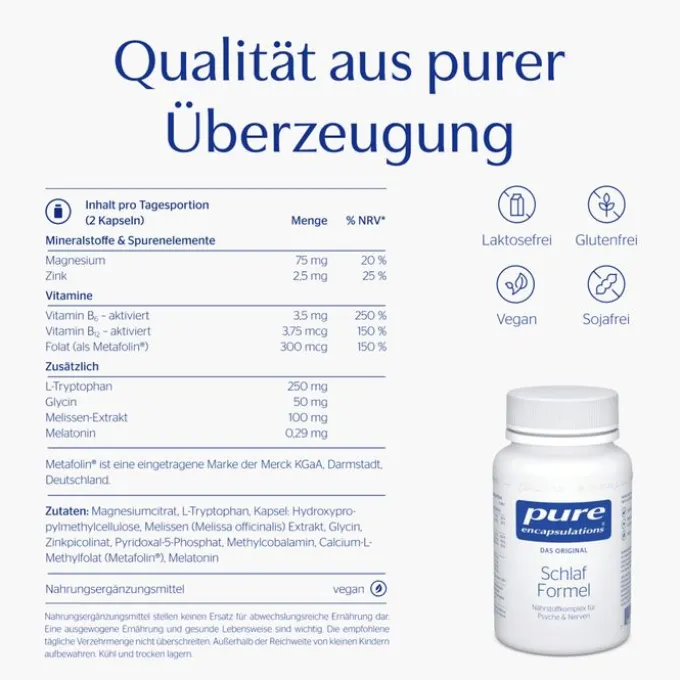 PURE ENCAPSULATIONS Schlaf Formel Kapseln 60 Stück