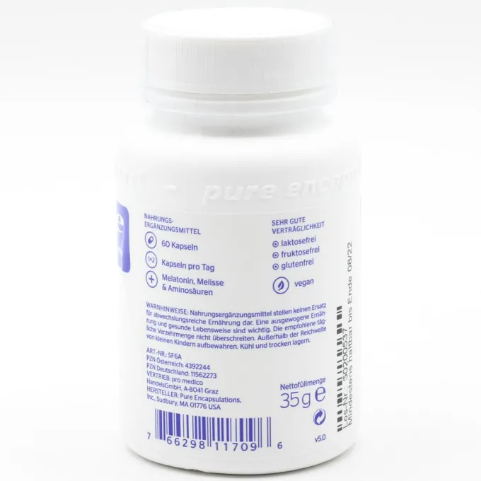 PURE ENCAPSULATIONS Schlaf Formel Kapseln 60 Stück
