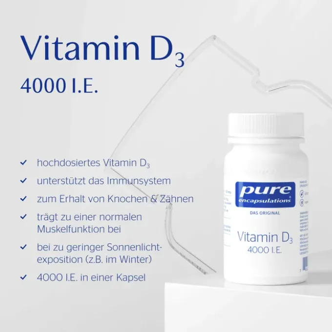 PURE ENCAPSULATIONS Vitamin D3 4000 I.E. Kapseln 60 Stück