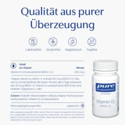 PURE ENCAPSULATIONS Vitamin D3 4000 I.E. Kapseln 60 Stück