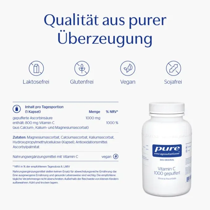 PURE ENCAPSULATIONS Vitamin C 1000 gepuffert Kaps. 90 Stück