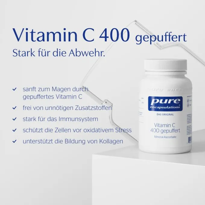 PURE ENCAPSULATIONS Vitamin C 400 gepuffert Kaps. 90 Stück