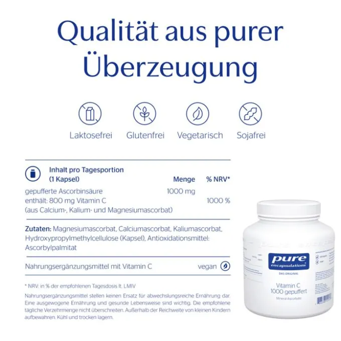 PURE ENCAPSULATIONS Vitamin C 1000 gepuffert Kaps. 250 Stück