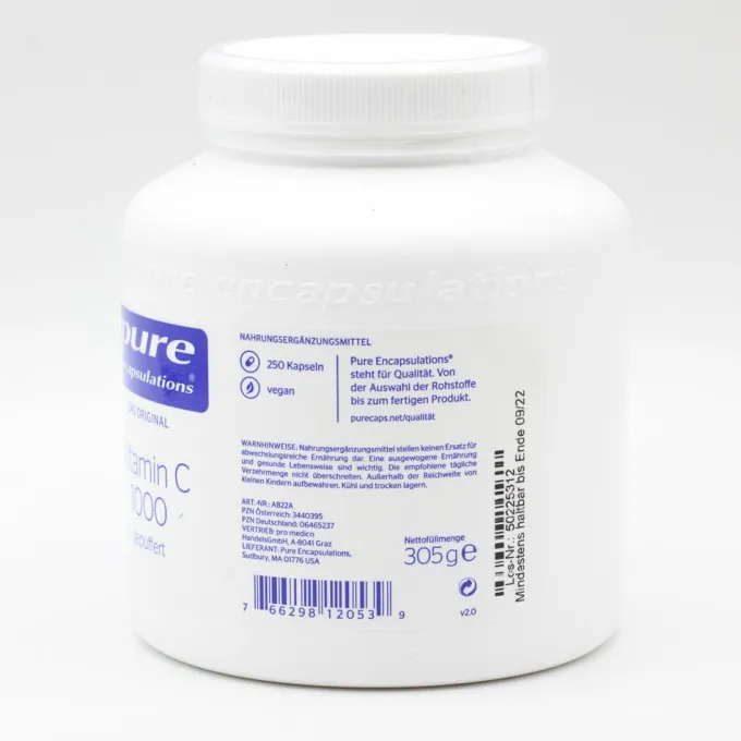 PURE ENCAPSULATIONS Vitamin C 1000 gepuffert Kaps. 250 Stück