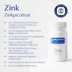 PURE ENCAPSULATIONS Zink Zinkpicolinat Kapseln 60 Stück