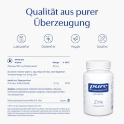 PURE ENCAPSULATIONS Zink Zinkpicolinat Kapseln 60 Stück