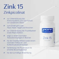 PURE ENCAPSULATIONS Zink 15 Zinkpicolinat Kapseln 180 Stück