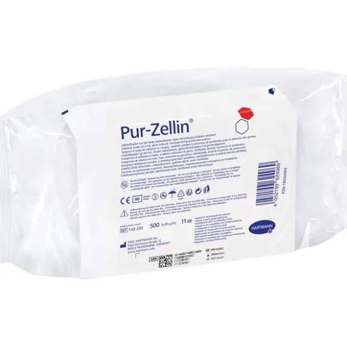 PUR-ZELLIN 4x5 cm keimreduziert Rolle 500 St