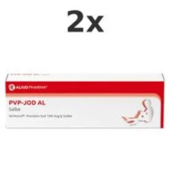 PVP-Jod AL Salbe bei Wunddesinfektion (Antiseptikum) Set (2x25g) 2x 25 g