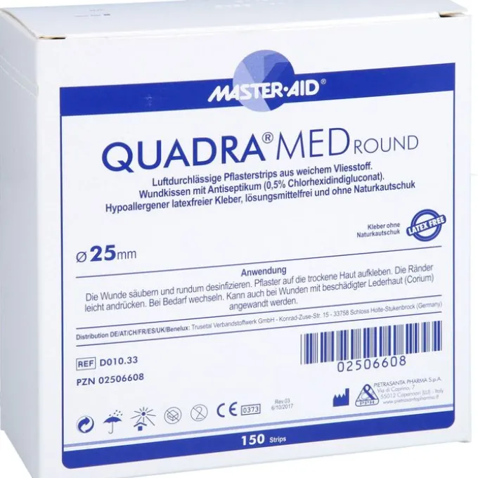 QUADRA MED round 25 mm Strips Master Aid 150 St
