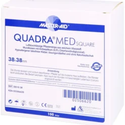 QUADRA MED square 38x38 mm Strips Master Aid 100 St
