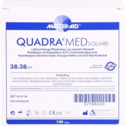 QUADRA MED square 38x38 mm Strips Master Aid 100 St
