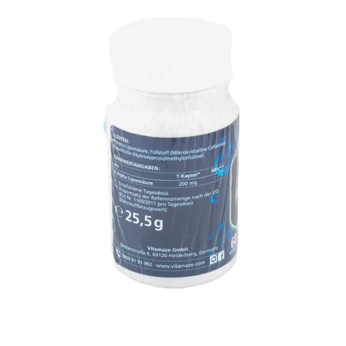 R-ALPHA-LIPONSÄURE 200 mg hochdosiert vegan Kaps. 60 Stück