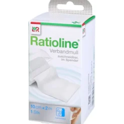 RATIOLINE acute 10 cmx2 m Verbandmull gerollt 1 St