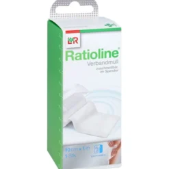 RATIOLINE acute 10 cmx1 m Verbandmull gerollt 1 St