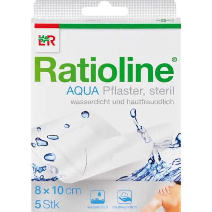 RATIOLINE aqua Duschpflaster Plus 8x10 cm steril 5 St