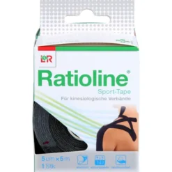 RATIOLINE Sport-Tape 5 cmx5 m schwarz 1 St