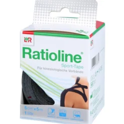 RATIOLINE Sport-Tape 5 cmx5 m schwarz 1 St
