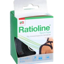 RATIOLINE Sport-Tape 5 cmx5 m schwarz 1 St