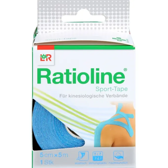 RATIOLINE Sport-Tape 5 cmx5 m türkis 1 St