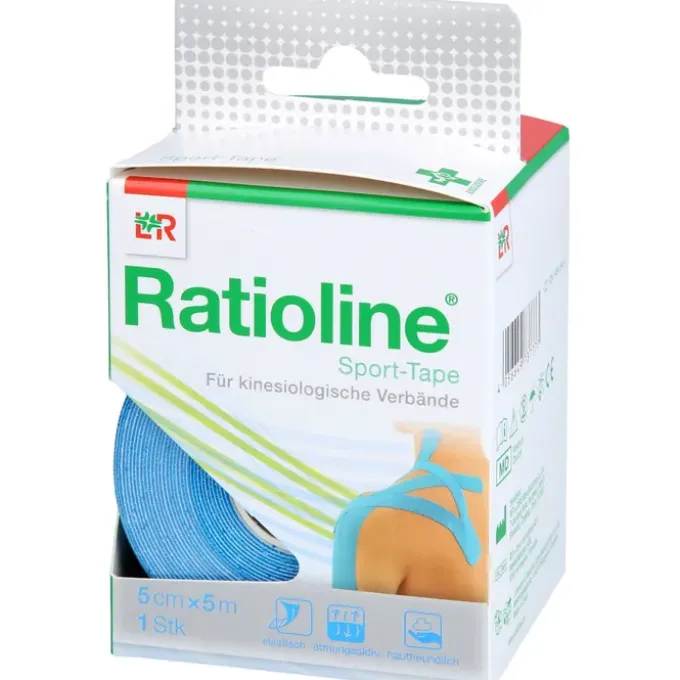 RATIOLINE Sport-Tape 5 cmx5 m türkis 1 St