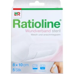 RATIOLINE Wundverband 10x8 cm steril 5 St