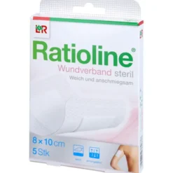 RATIOLINE Wundverband 10x8 cm steril 5 St