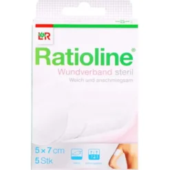 RATIOLINE Wundverband 7x5 cm steril 5 St