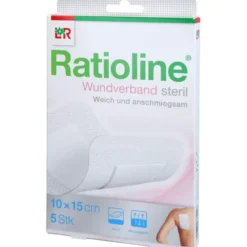 RATIOLINE Wundverband 15x10 cm steril 5 St