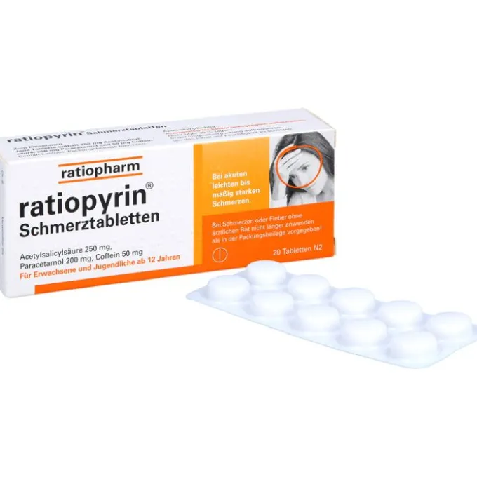 RATIOPYRIN Schmerztabletten 20 St