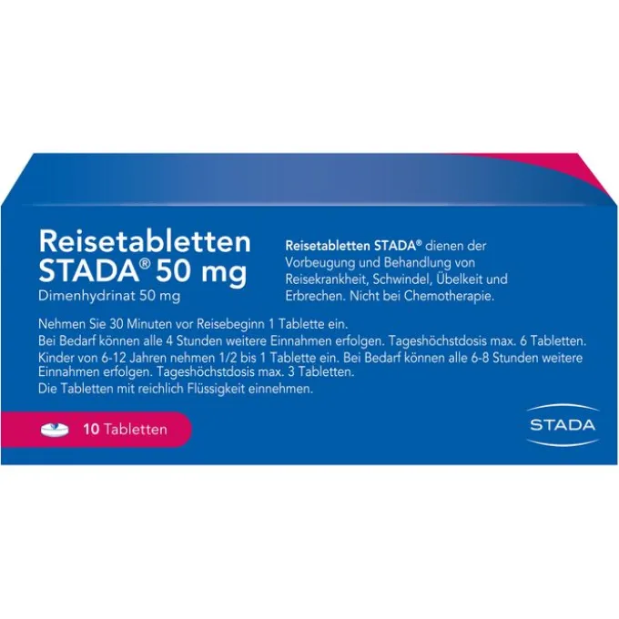 REISETABLETTEN STADA 50 mg 10 St
